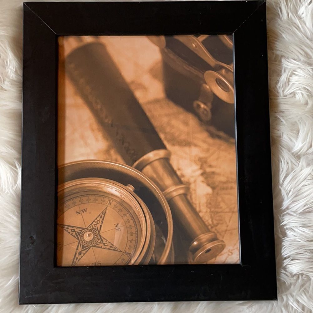Vintage Inspired Nautical Print in Black Wooden Framed (17.5x14.5) - Picture 10 of 14